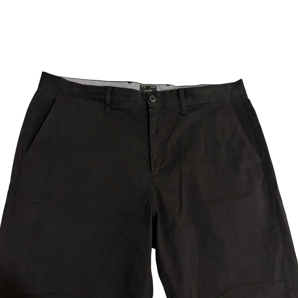 New J.Crew 770 Straight Chino Pants Men M 33x30 Black Cotton Stretch Flat Front